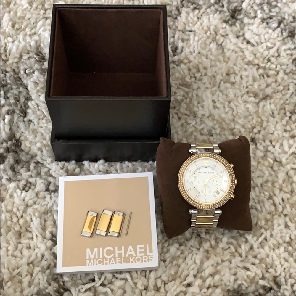 Michael Kors Parker two toned watch